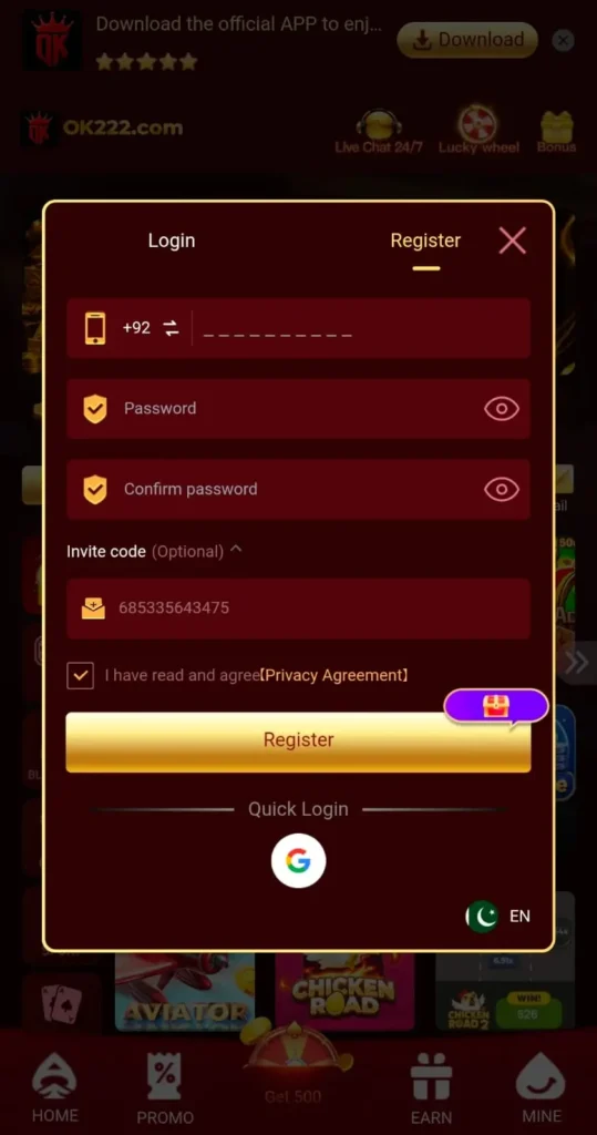 OK222 Game